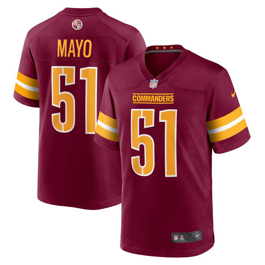 Men Washington Commanders #51 David Mayo Nike Burgundy Game Player NFL Jersey